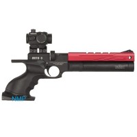 Reximex Mito regulated PCP air pistol BLACK, RED slide with removeable synthetic shoulder stock .177 calibre 9 shot